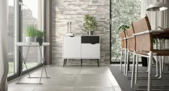 Credenza Audit, 98x39 h81 cm, Bianco e Nero<Dmora Fashion