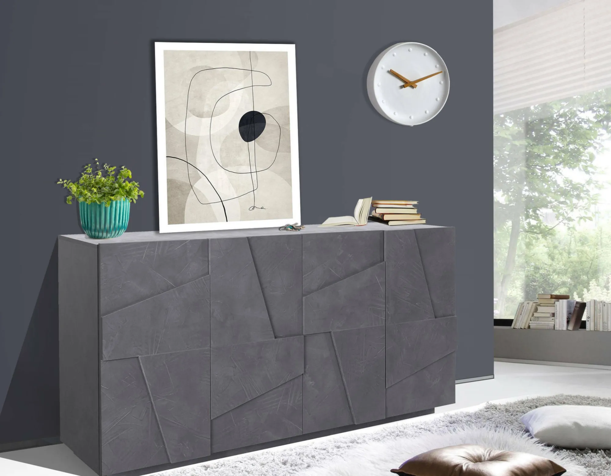 Credenza Augusto, cm 162x44h86,<Dmora Cheap