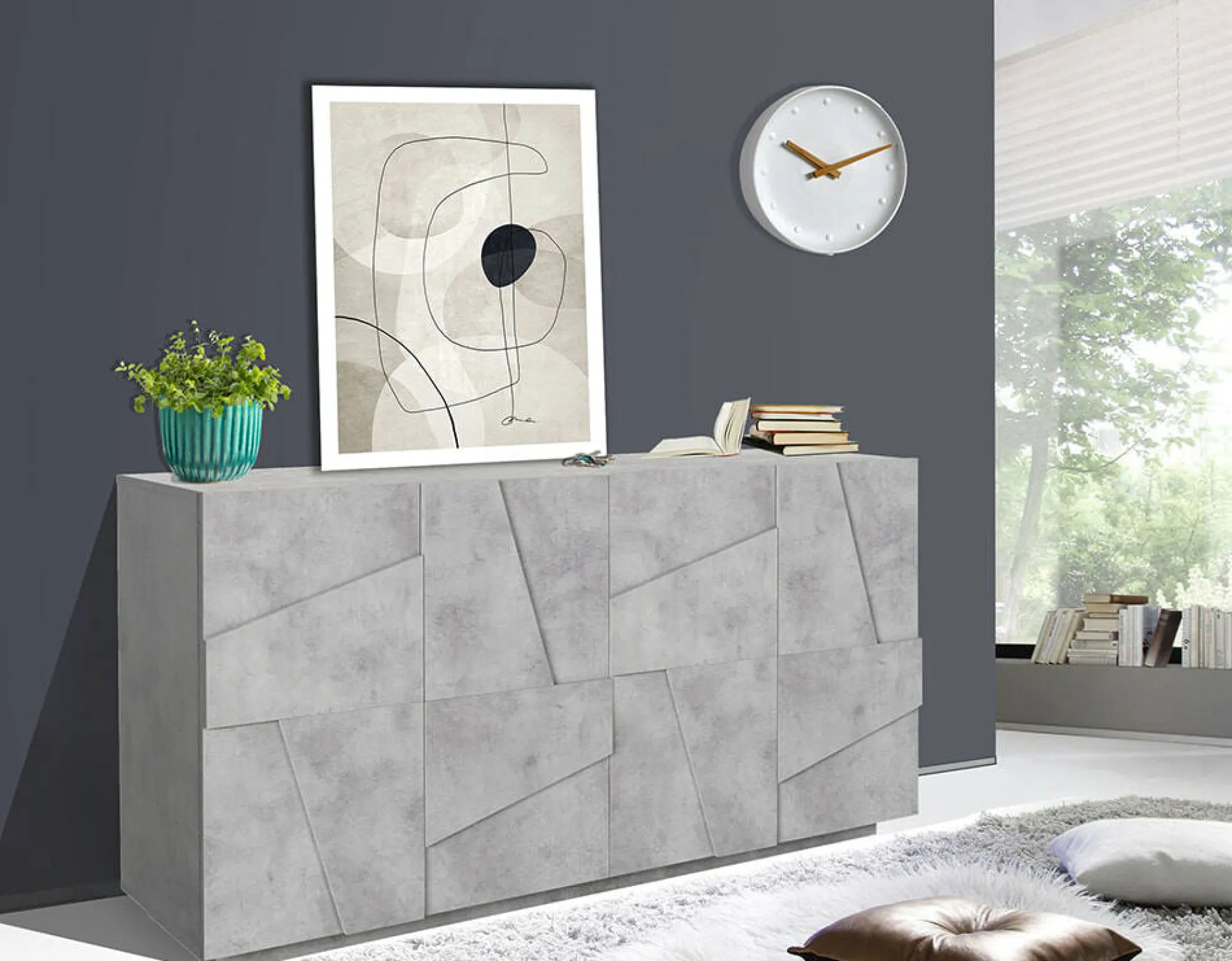 Credenza Augusto, cm 162x44h86,<Dmora Fashion