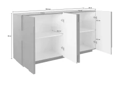 Credenza Augusto, cm 162x44h86,<Dmora Fashion