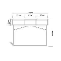 Credenza Avetrana, 120x36h90 cm, Noce e Nero<Dmora Store