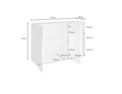 Credenza Axl, cm 121x38h86,<Dmora Hot