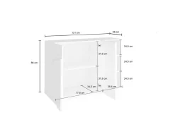 Credenza Axl, cm 121x38h86,<Dmora Cheap