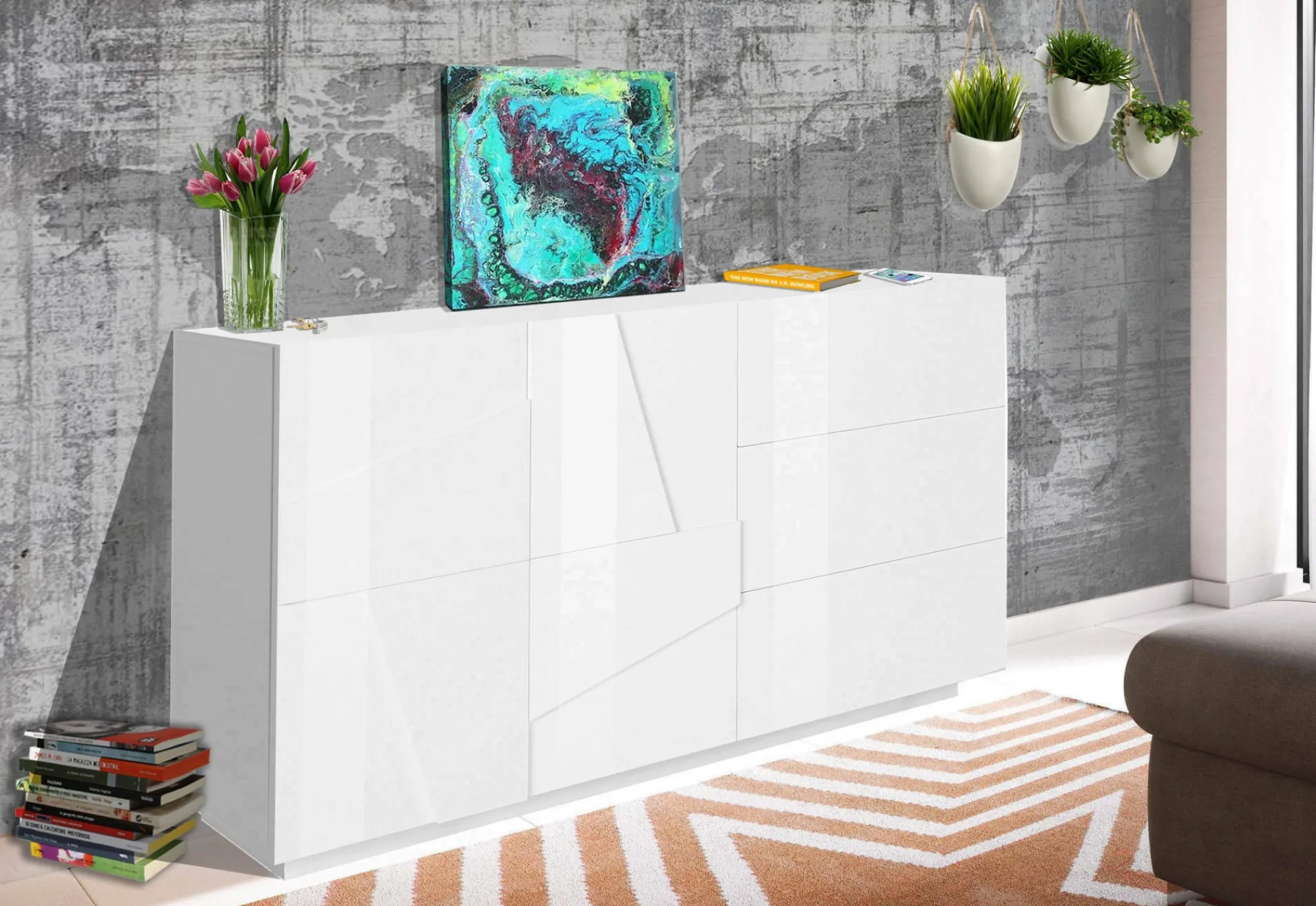 Credenza Aydee, cm 143x44h86,<Dmora Store