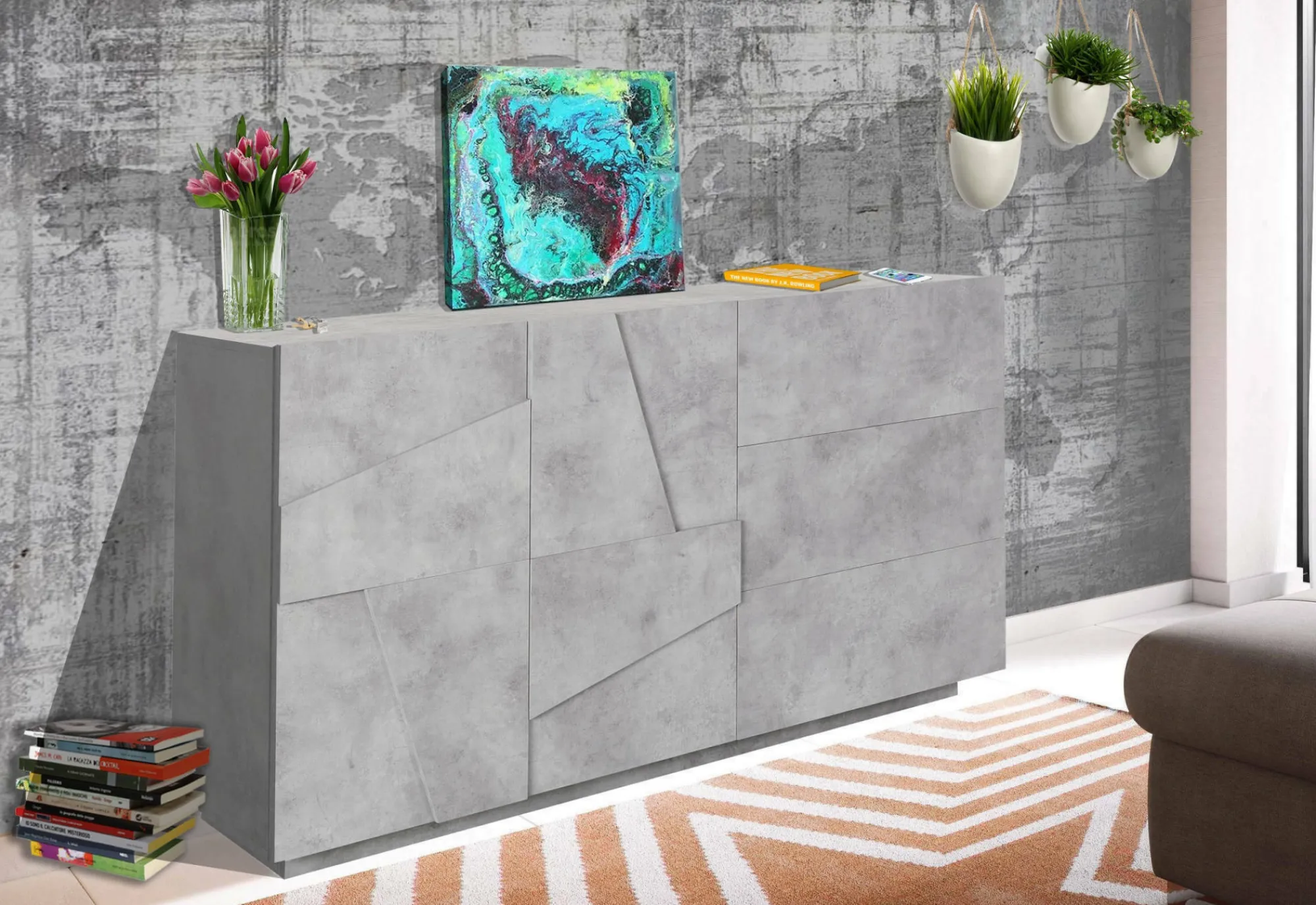 Credenza Aydee, cm 143x44h86,<Dmora Hot