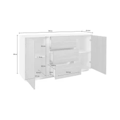 Credenza Aysha, cm 160x41h86,<Dmora Cheap
