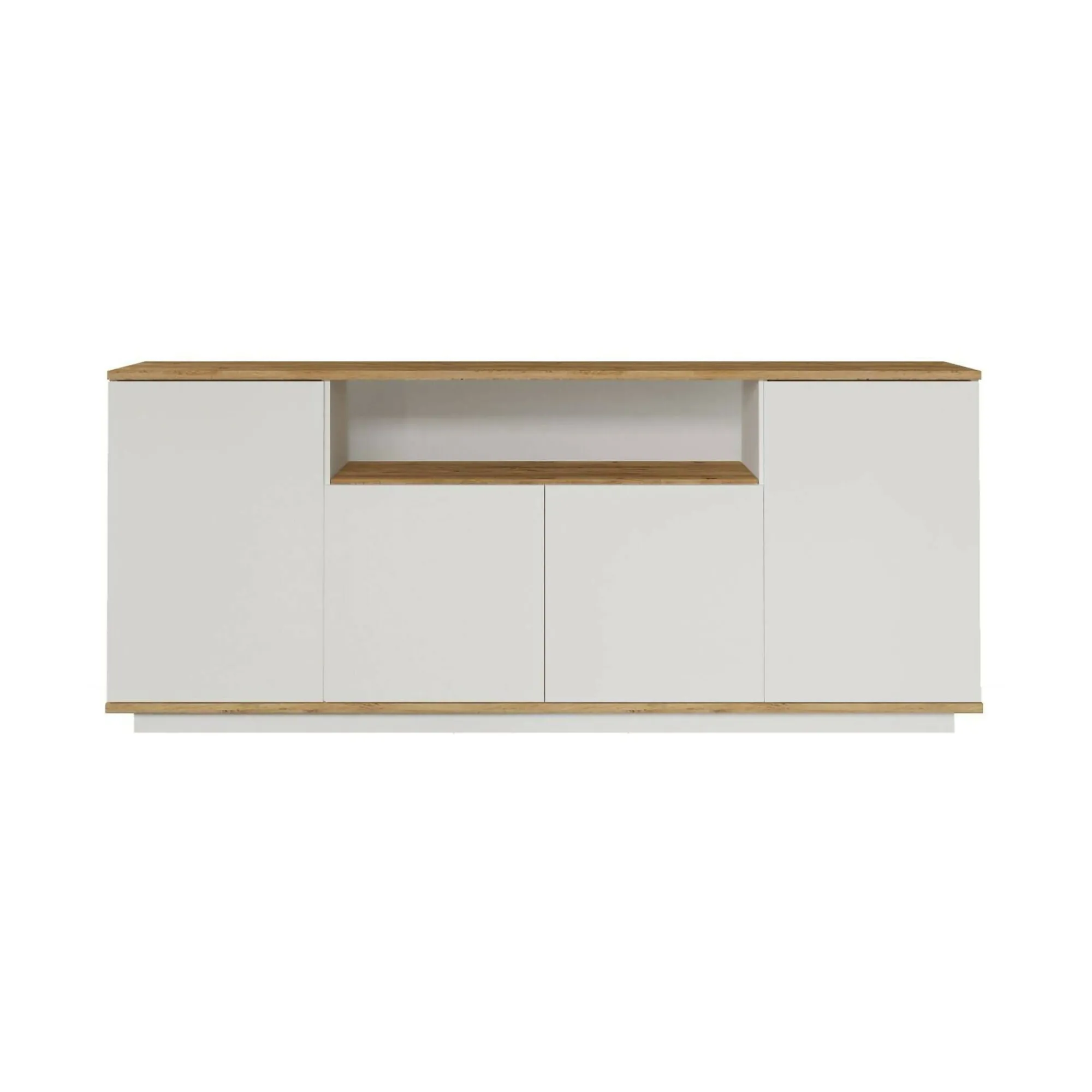 Credenza Aziz, 180x45h75 cm, Quercia e Bianco<Dmora Sale