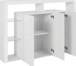Credenza Bagnasco, 150x40h100 cm, lucido<Dmora Clearance