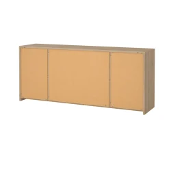 Credenza Basile, 48x197 h84 cm, Rovere e Bianco<Dmora Store