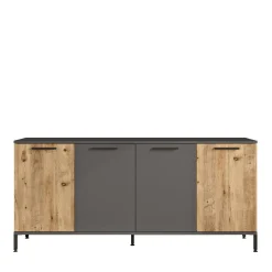 Credenza Bratislava, 160x40 h72 cm, Quercia e Antracite<Dmora Best