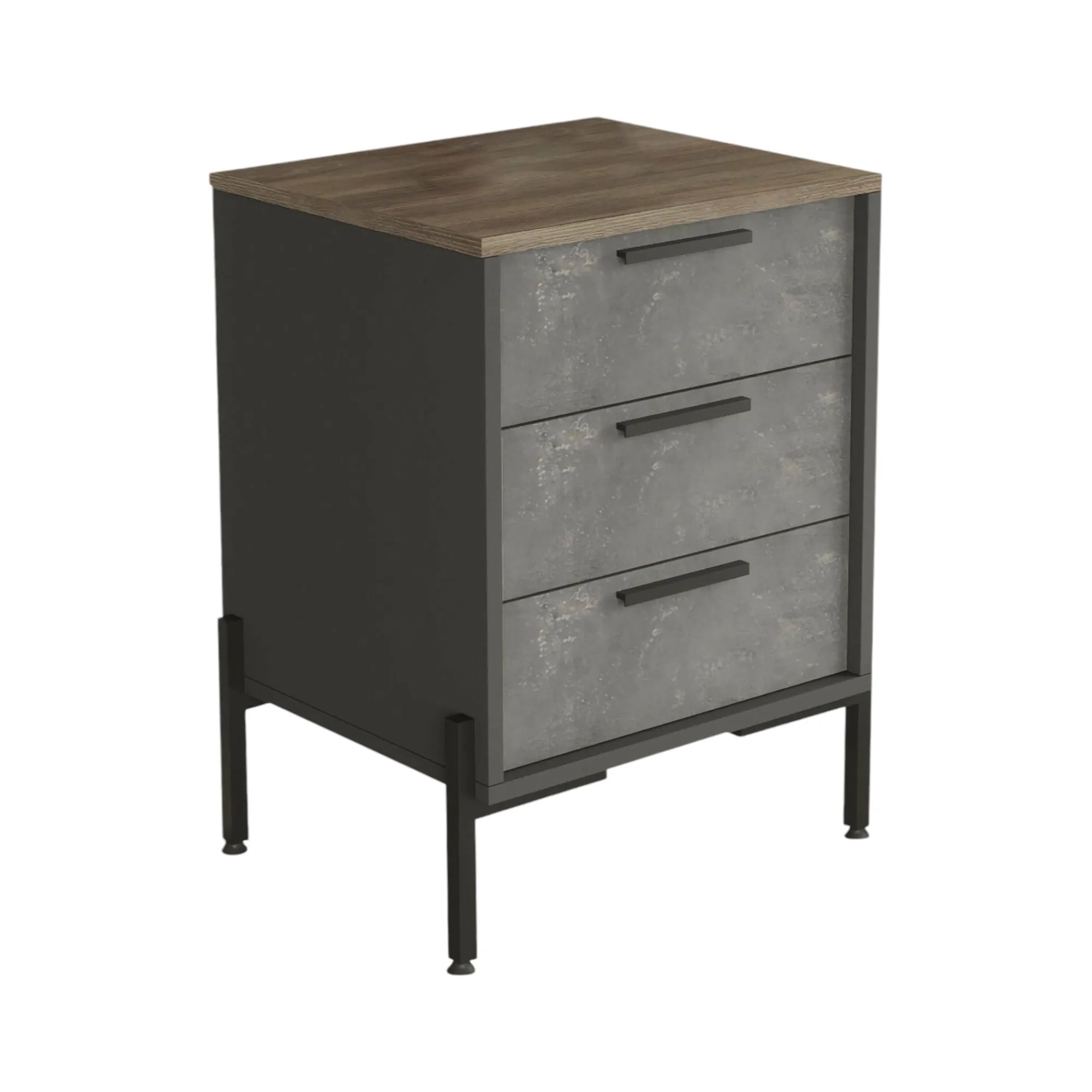Credenza Butchoy, 54x45 h70 cm, Marrone e Grigio<Dmora Fashion