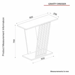 Credenza Cempaka, 90x30 h77 cm, Nero e Oro<Dmora Discount