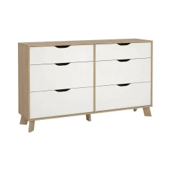 Credenza Chito, 40x156 h92 cm, Rovere e Bianco<Dmora Sale