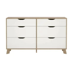 Credenza Chito, 40x156 h92 cm, Rovere e Bianco<Dmora Sale
