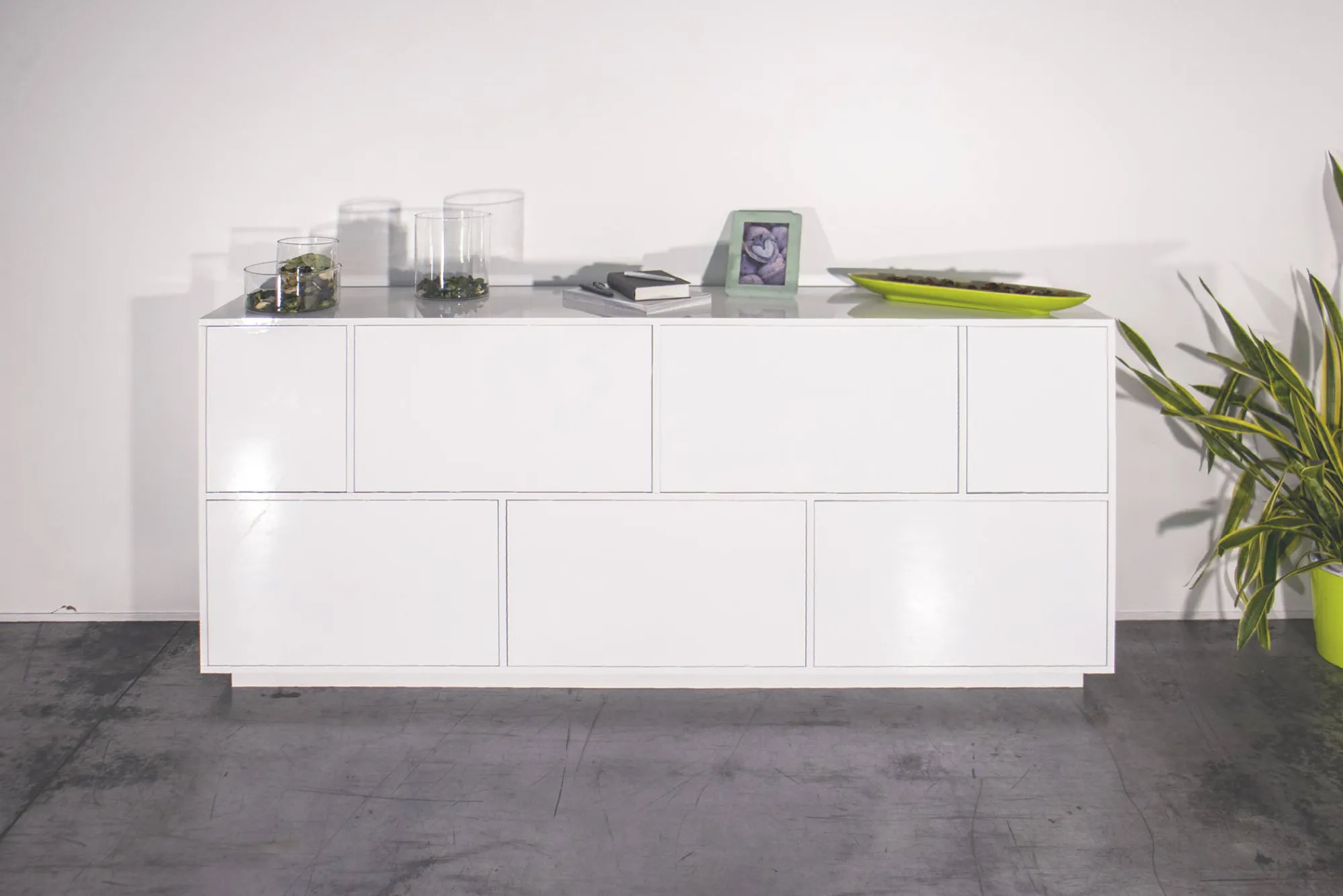 Credenza Clinoumite, cm 200x41h86,<Dmora Clearance