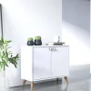 Credenza con due ante battenti e due ripiani interni, cm 85 x 35 x 74, colore<Dmora Flash Sale