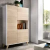 Credenza Crono, 81x43h135 cm, Rovere e Bianco<Dmora Sale