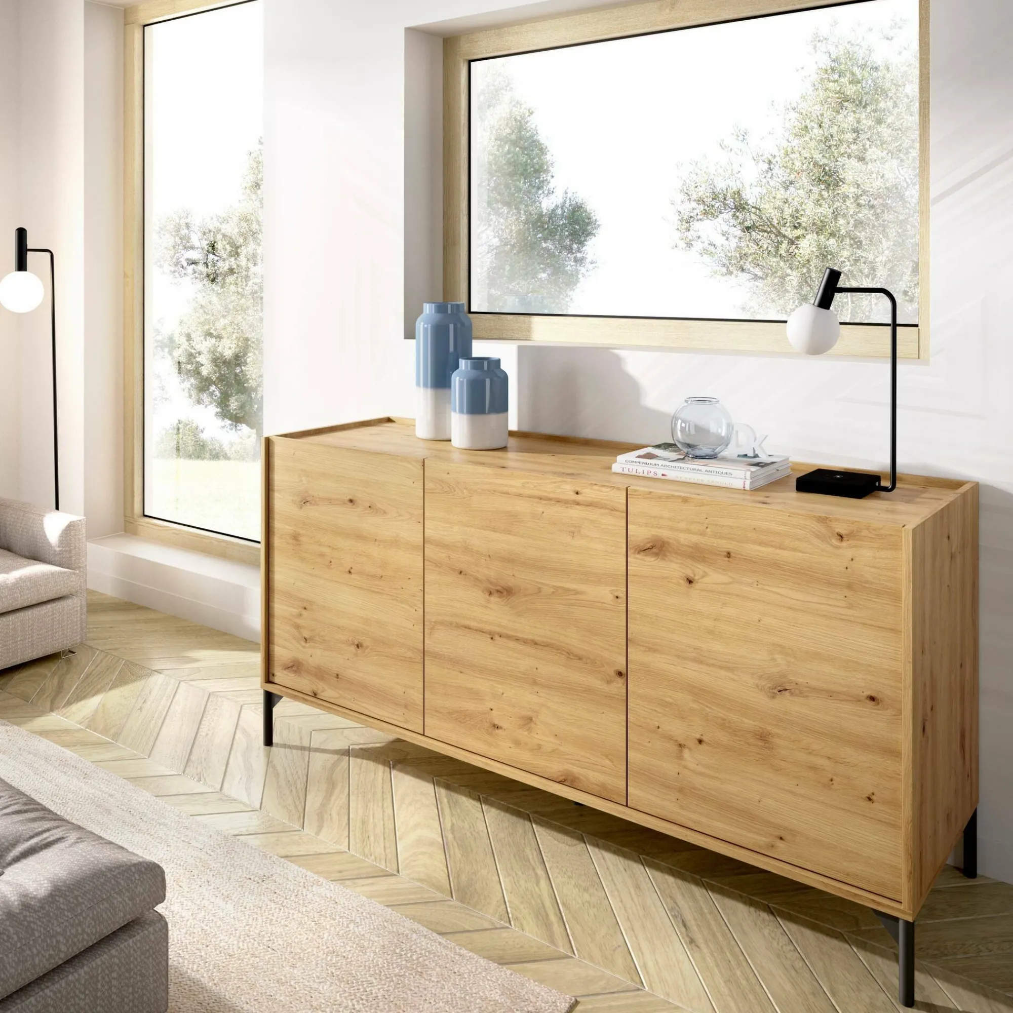 Credenza Dadop, 155x43h75 cm,<Dmora Fashion