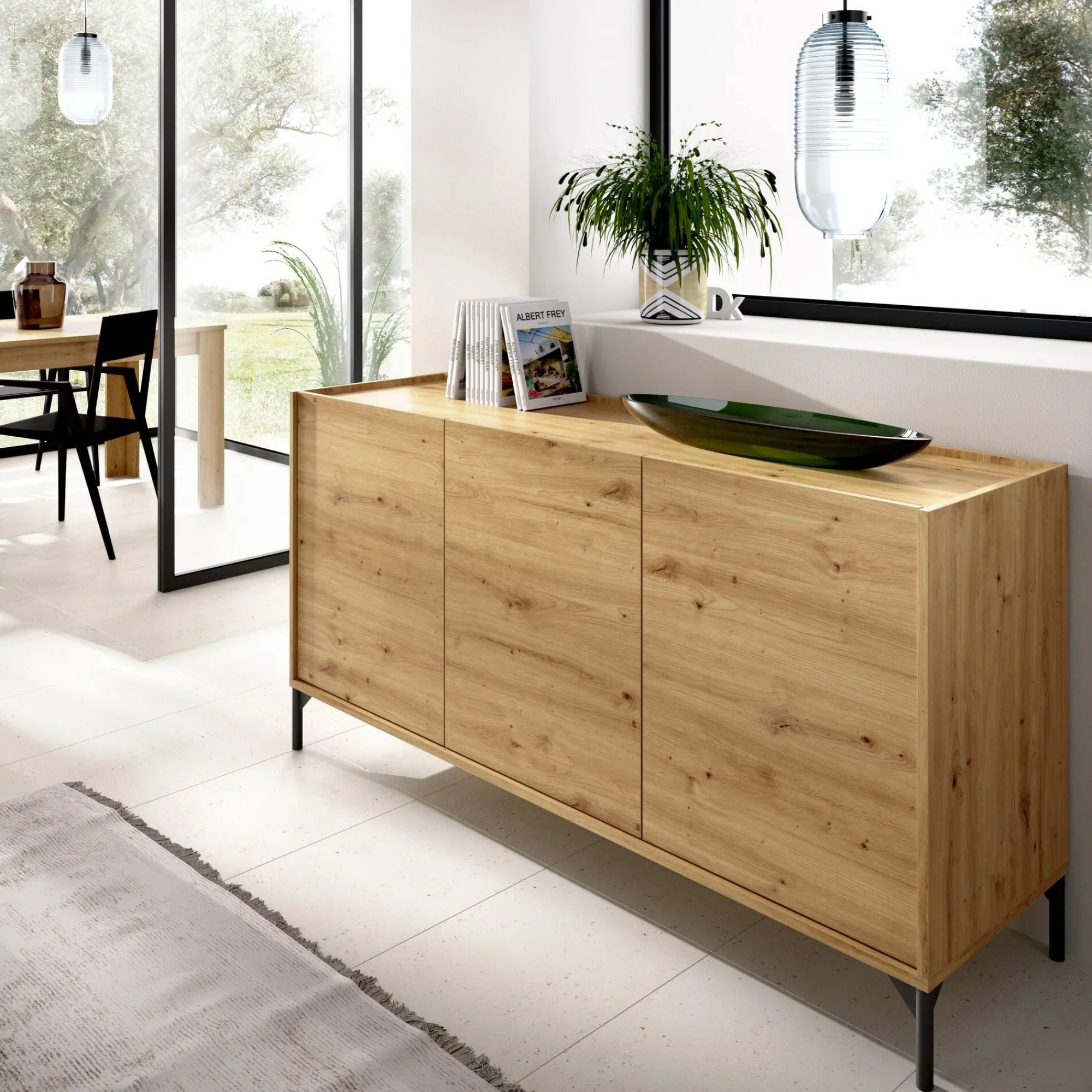 Credenza Dadop, 155x43h75 cm,<Dmora Fashion