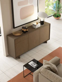 Credenza Davallon, 170x42h78 cm, Marrone e Noce<Dmora Store
