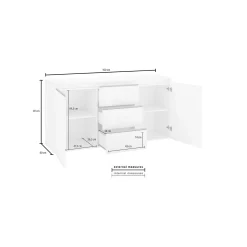 Credenza Dcaccam, cm 150x40h81,<Dmora Shop