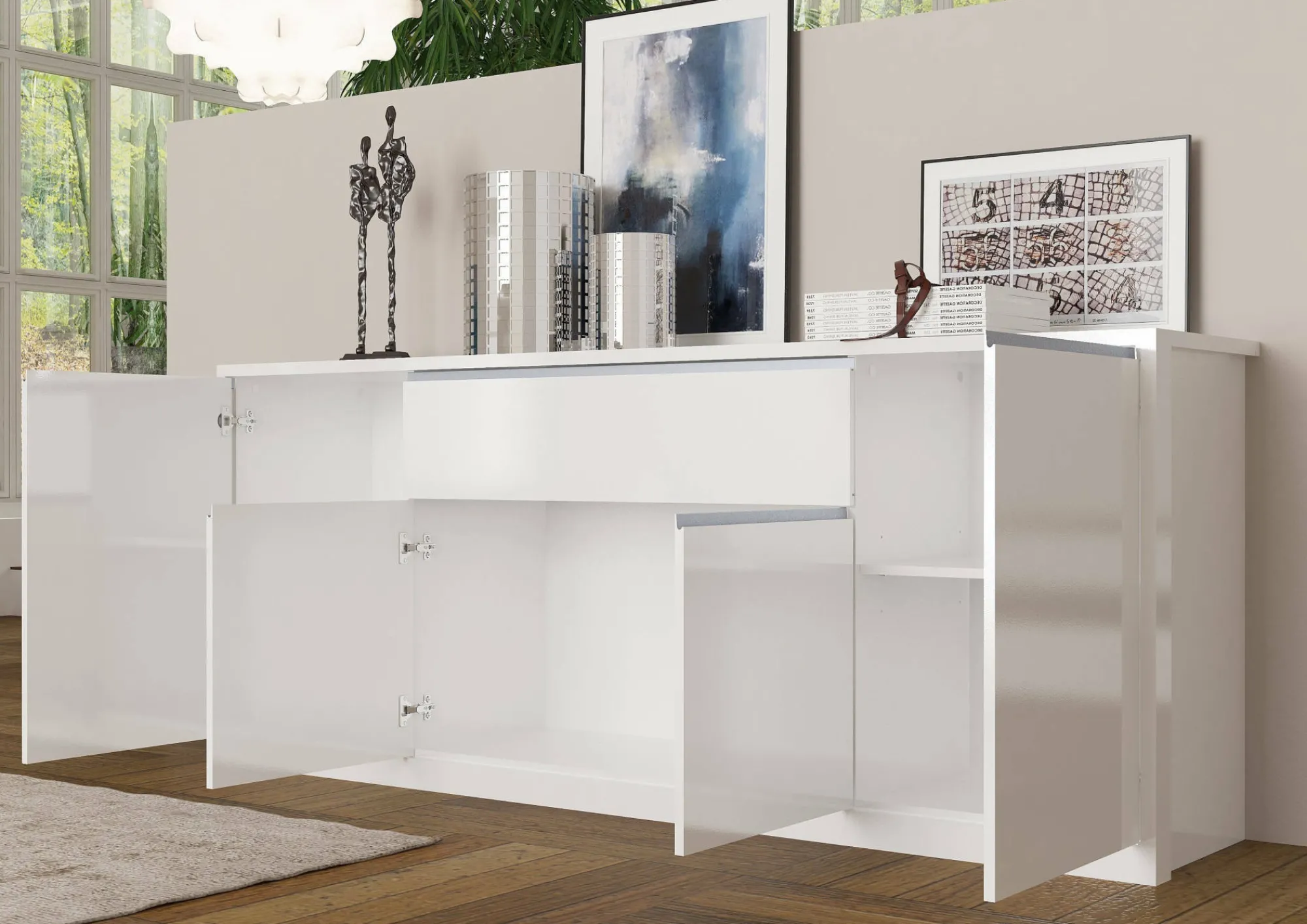 Credenza Deram, cm 210x45h85,<Dmora Best Sale