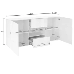 Credenza Dgober, 181x43 h84 cm,<Dmora Outlet
