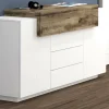 Credenza Dismajl, cm 160x45h86, lucido e Acero<Dmora Clearance
