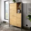 Credenza Dkessi, 72x34h144 cm, Rovere Nodi e Antracite<Dmora Hot