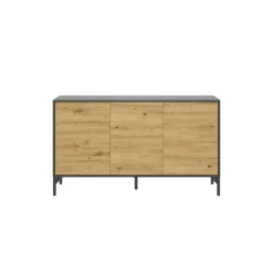 Credenza Dlookma, 133x39h73 cm, Rovere Nodi e Antracite<Dmora Flash Sale