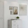 Credenza Dnag, 90x41h87 cm, Bianco e Cemento<Dmora Best Sale