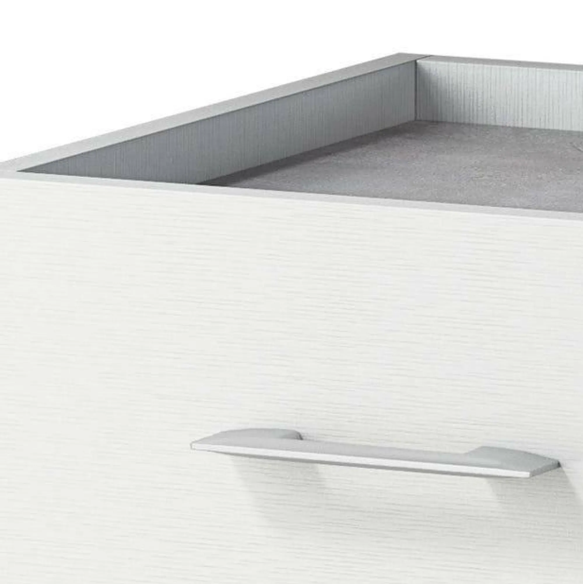 Credenza Dnag, 90x41h87 cm, Bianco e Cemento<Dmora Best Sale