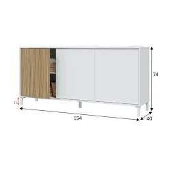 Credenza Dolivera, 154x40h74 cm,<Dmora Online