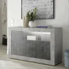 Credenza Dolphin, 138x42 h86 cm, Cemento e Ardesia<Dmora Discount