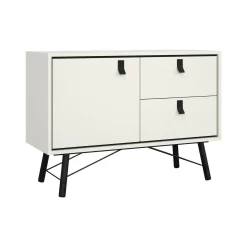 Credenza Dsalvad, 40x102 h72 cm, Bianco e Nero<Dmora Discount