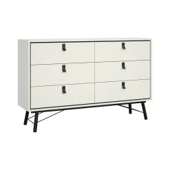 Credenza Dsalvett, 40x150 h95 cm, Bianco e Nero<Dmora Hot