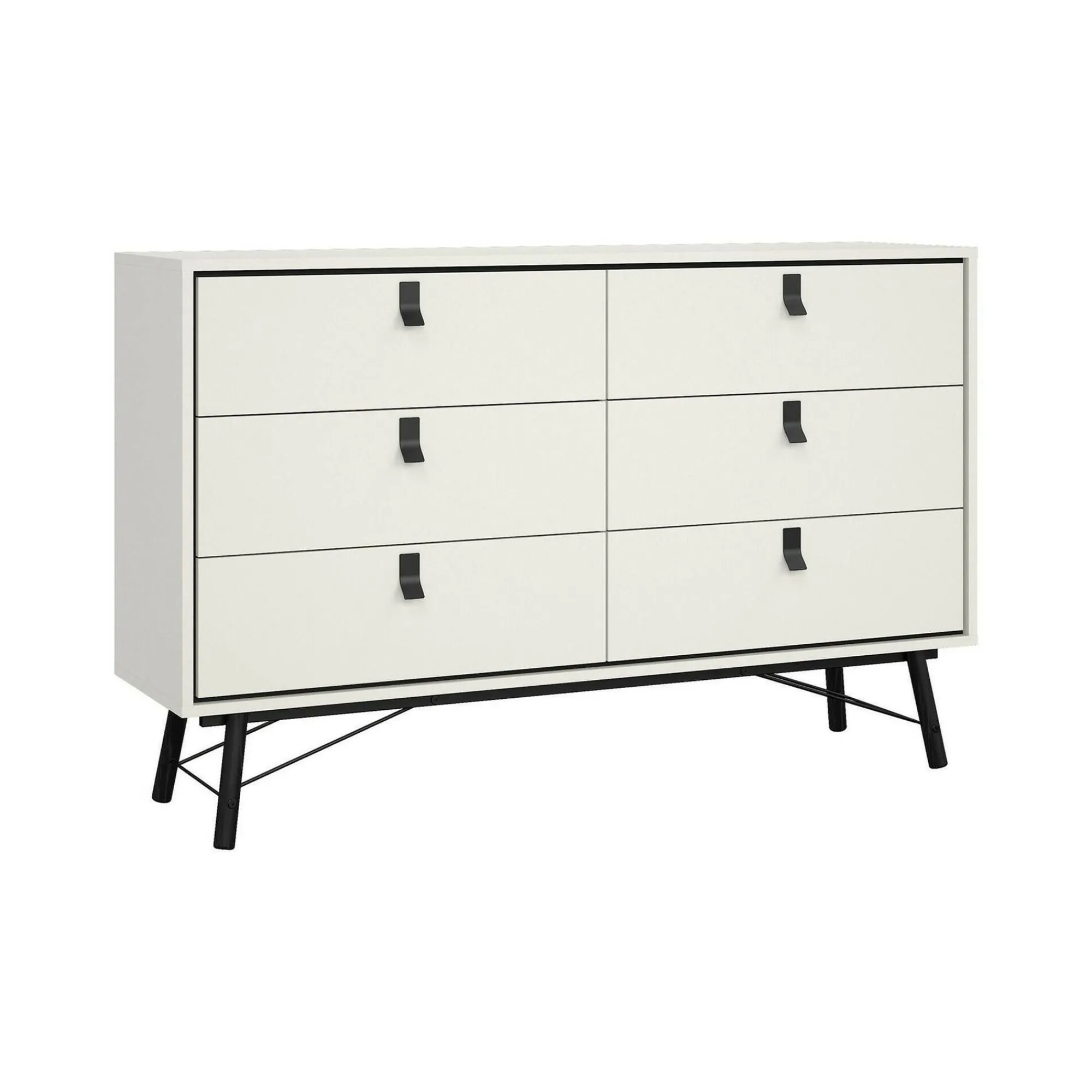 Credenza Dsalvett, 40x150 h95 cm, Bianco e Nero<Dmora Hot