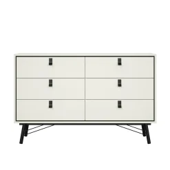 Credenza Dsalvett, 40x150 h95 cm, Bianco e Nero<Dmora Hot