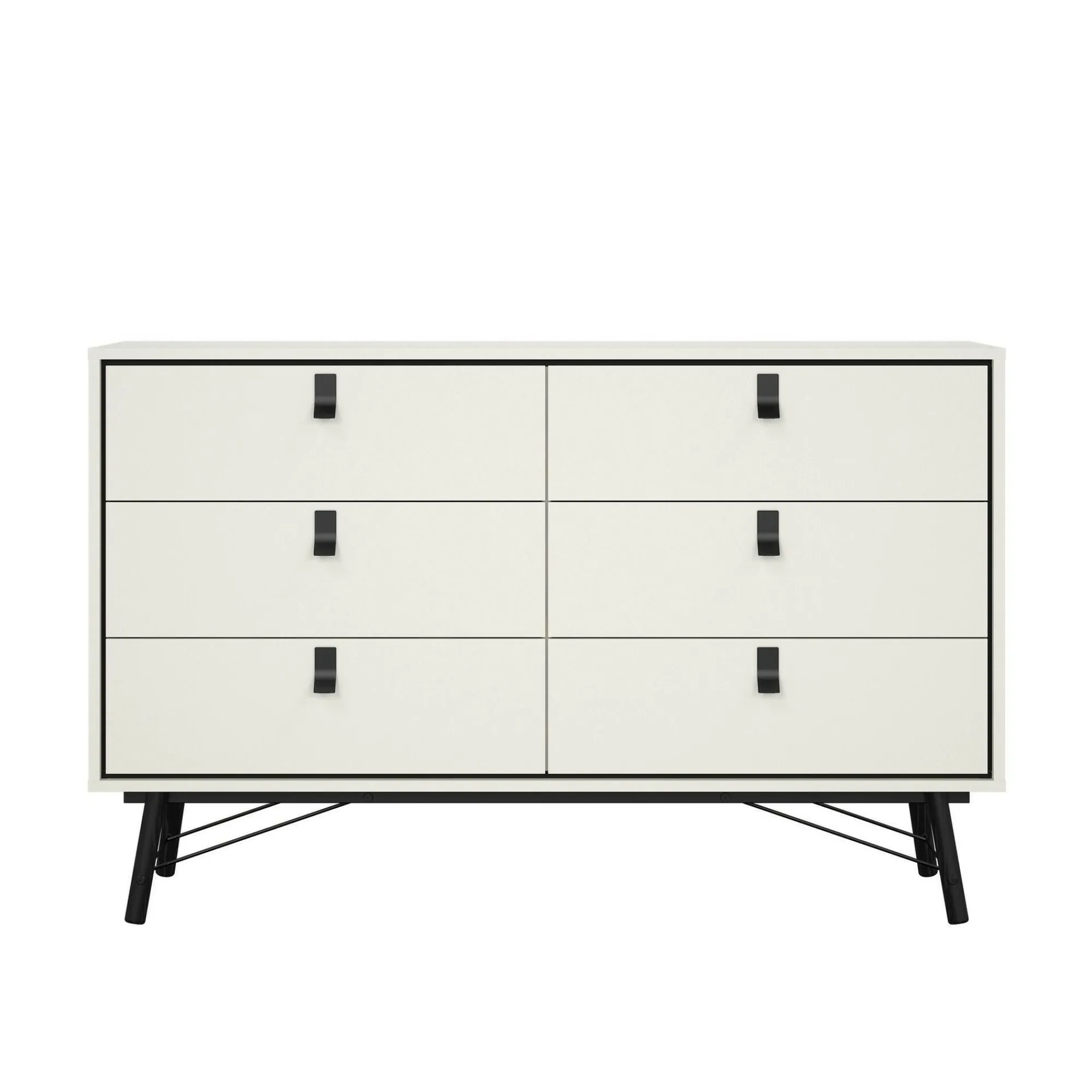 Credenza Dsalvett, 40x150 h95 cm, Bianco e Nero<Dmora Hot