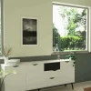 Credenza Dsamel, 195x39 h81 cm, Bianco e Nero<Dmora Store