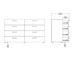 Credenza Dsangall, 40x140 h82 cm,<Dmora Online