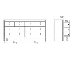 Credenza Dsart, 38x160 h80 cm,<Dmora Best Sale