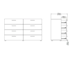 Credenza Dsattol, 40x140 h82 cm,<Dmora Hot