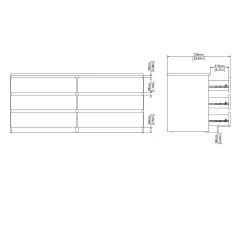 Credenza Dsaurin, 50x154 h68 cm,<Dmora Outlet