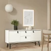 Credenza Dsavold, 40x150 h72 cm, Bianco e Nero<Dmora Flash Sale
