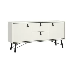 Credenza Dsavold, 40x150 h72 cm, Bianco e Nero<Dmora Flash Sale