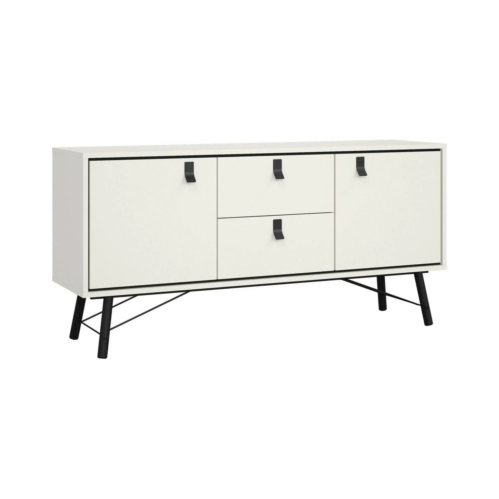 Credenza Dsavold, 40x150 h72 cm, Bianco e Nero<Dmora Flash Sale