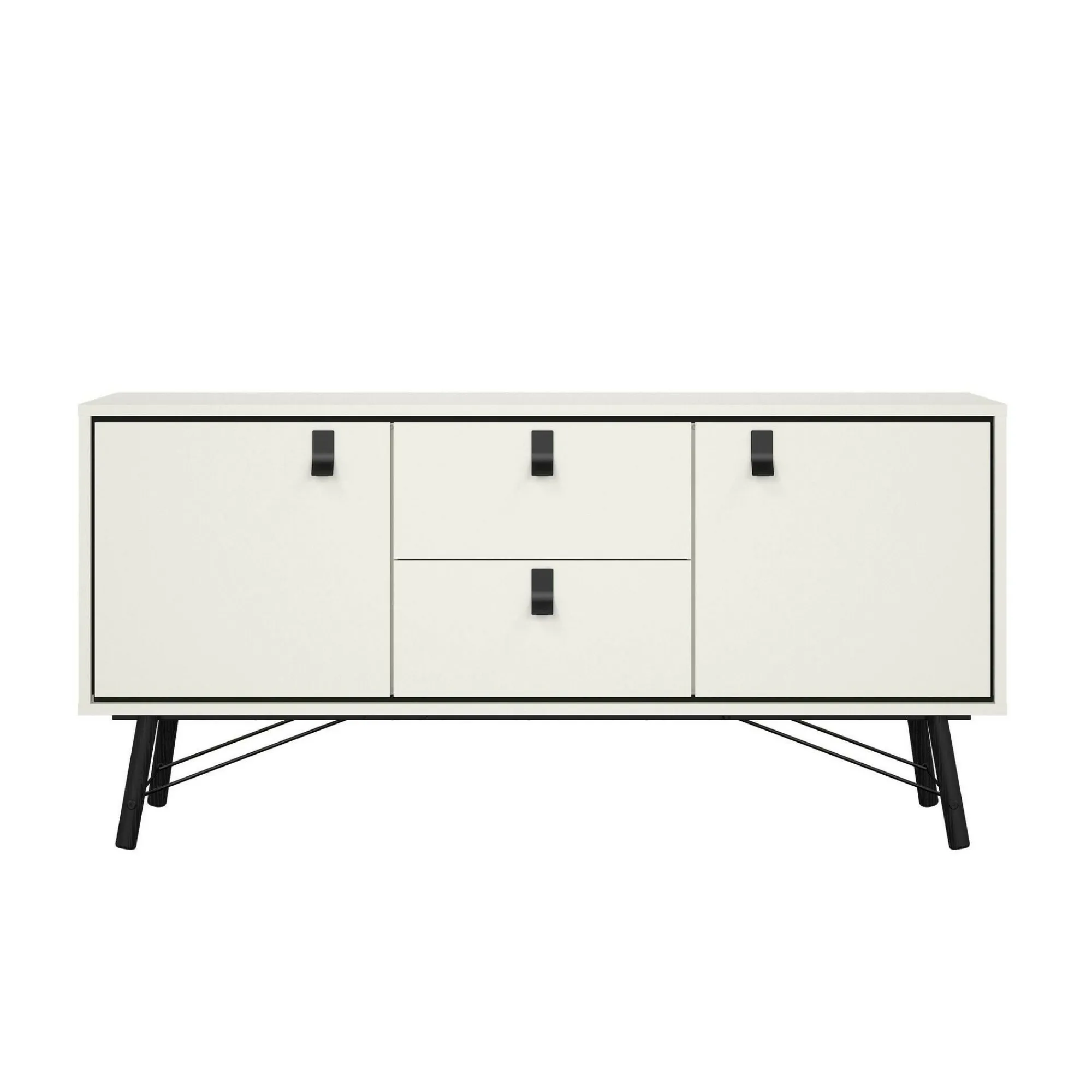 Credenza Dsavold, 40x150 h72 cm, Bianco e Nero<Dmora Flash Sale