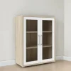 Credenza Dsupryah, 89x40 h113 cm, Quercia e Bianco<Dmora Flash Sale