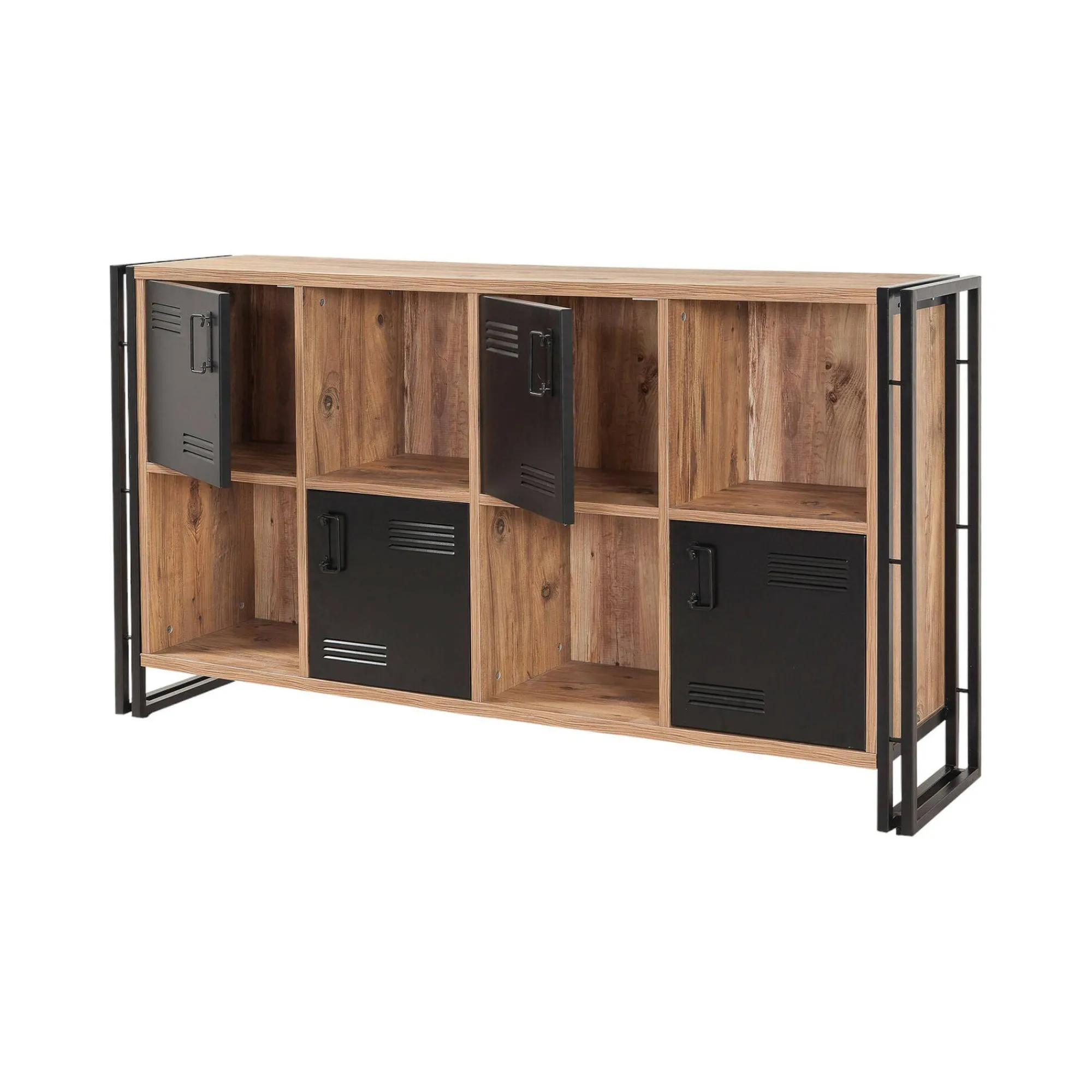 Credenza Dumfrie, 164x35h89 cm, Quercia e Nero<Dmora Cheap